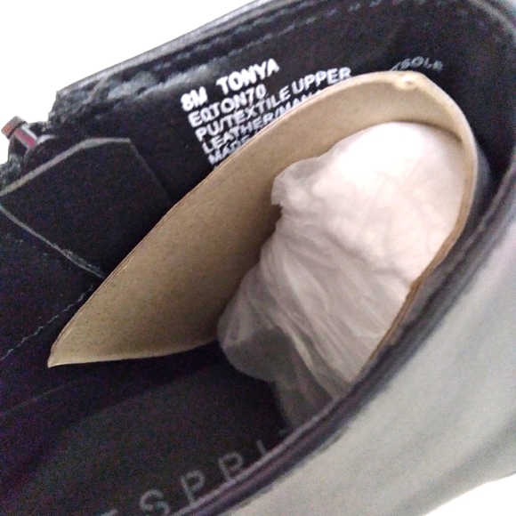 Esprit Black Leopard Ankle Boots Size 8 - Picture 10 of 11